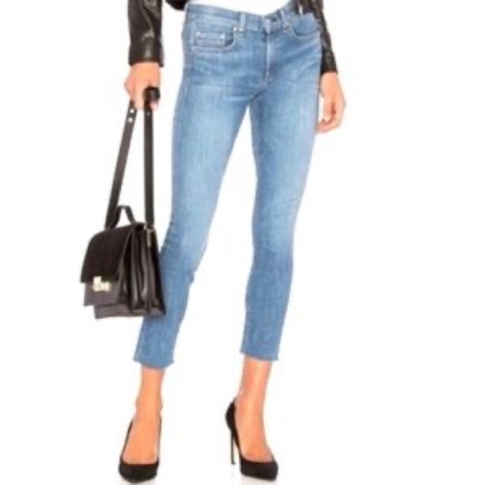 Rag & Bone Ankle Skinny Jeans in Lucky Rouge